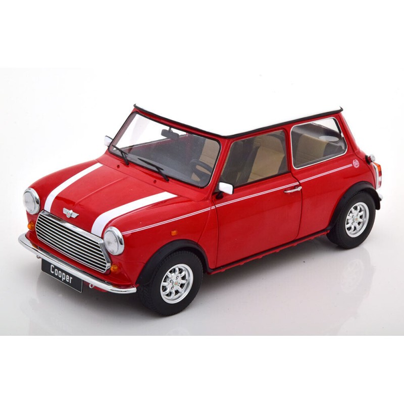 Mini Cooper left hand drive  red/white 1:12