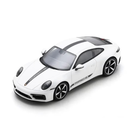 Porsche 992 Carrera 4S Coupe 2019 (White) with display case