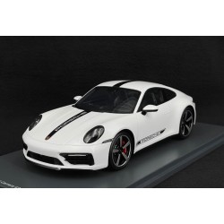 Porsche 992 Carrera 4S Coupe 2019 (White) avec vitrine