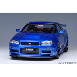 77462 Nissan Skyline GT-R R34 Z tune Midnight Bayside Blue velgen autoart