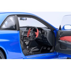 Nissan Skyline GT-R (R34) Z-tune (Bayside Blue Carbon) black rims