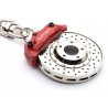 Porte-clés double disque de frein ventilé (rouge)