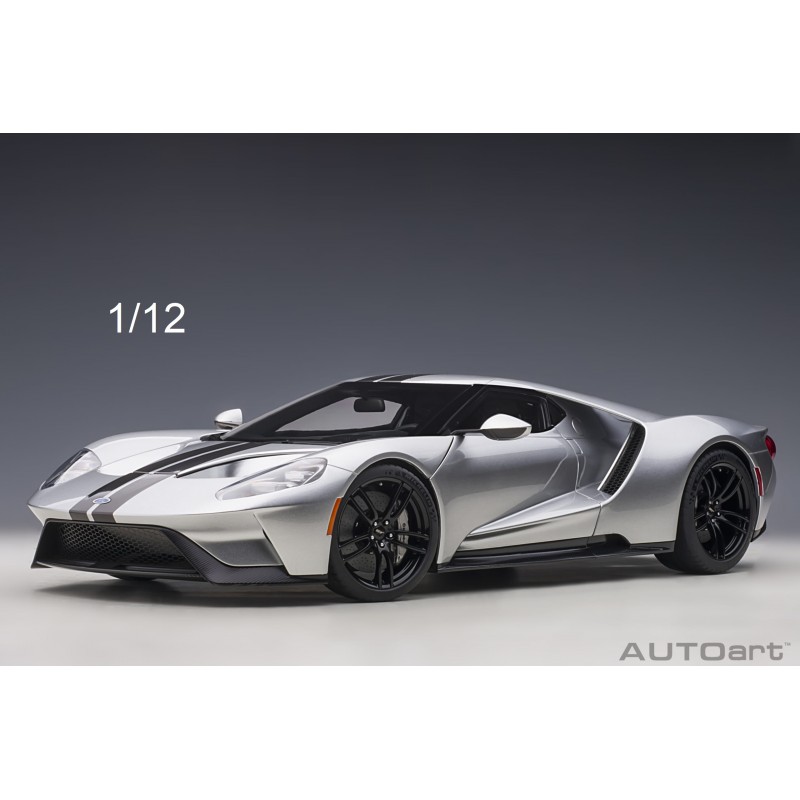 Ford GT 2017 (Ingot Silver with Black stripes) 1/12