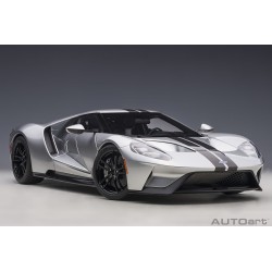 Ford GT 2017 (Ingot Silver with Black stripes) 1/12